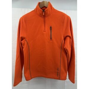 Under Armour Pullover Orange Mens Small 1/4 Zip Long Sleeve Athletic Top